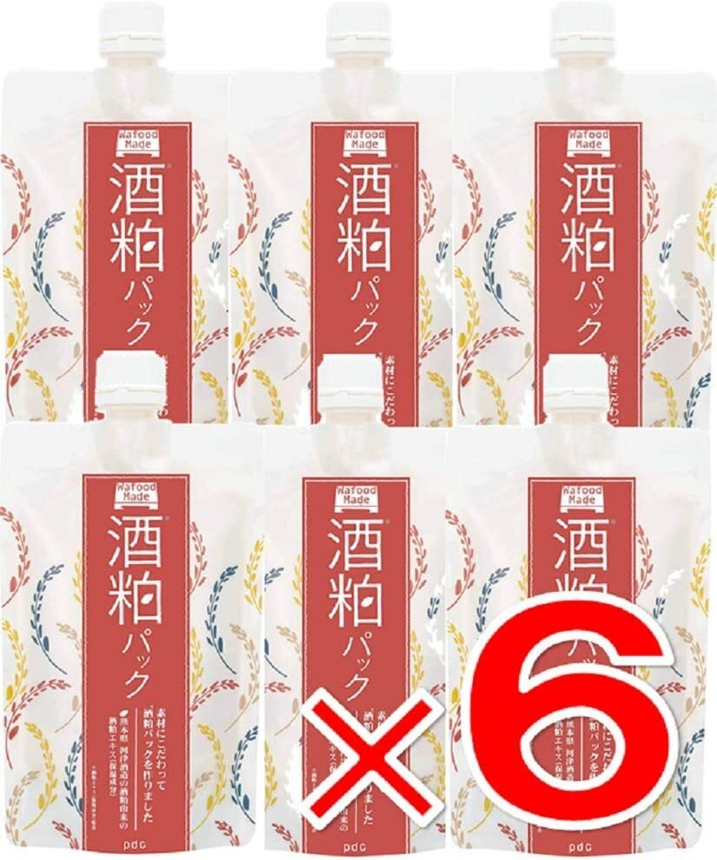 Set of 6 pdc Wafood Made sake lees pack 170g x 6 pieces Made in Japan Rinse off type JAN:4961989409016