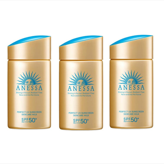 Set of 3 Anessa Perfect UV Skin Care Milk N Sunscreen UV Protection JAN:4909978120757